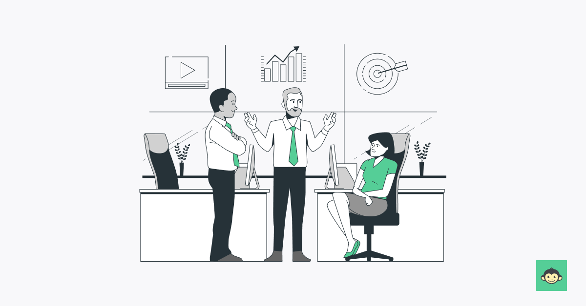 Employers having a conversation together