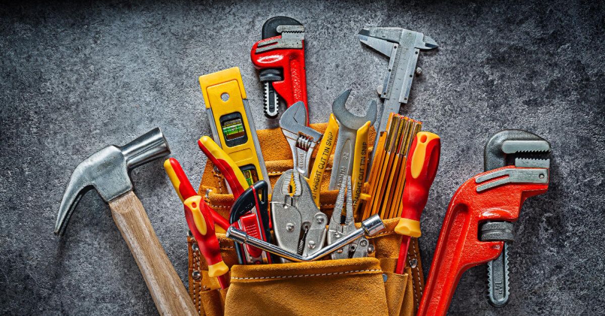 Tools on a wooden table