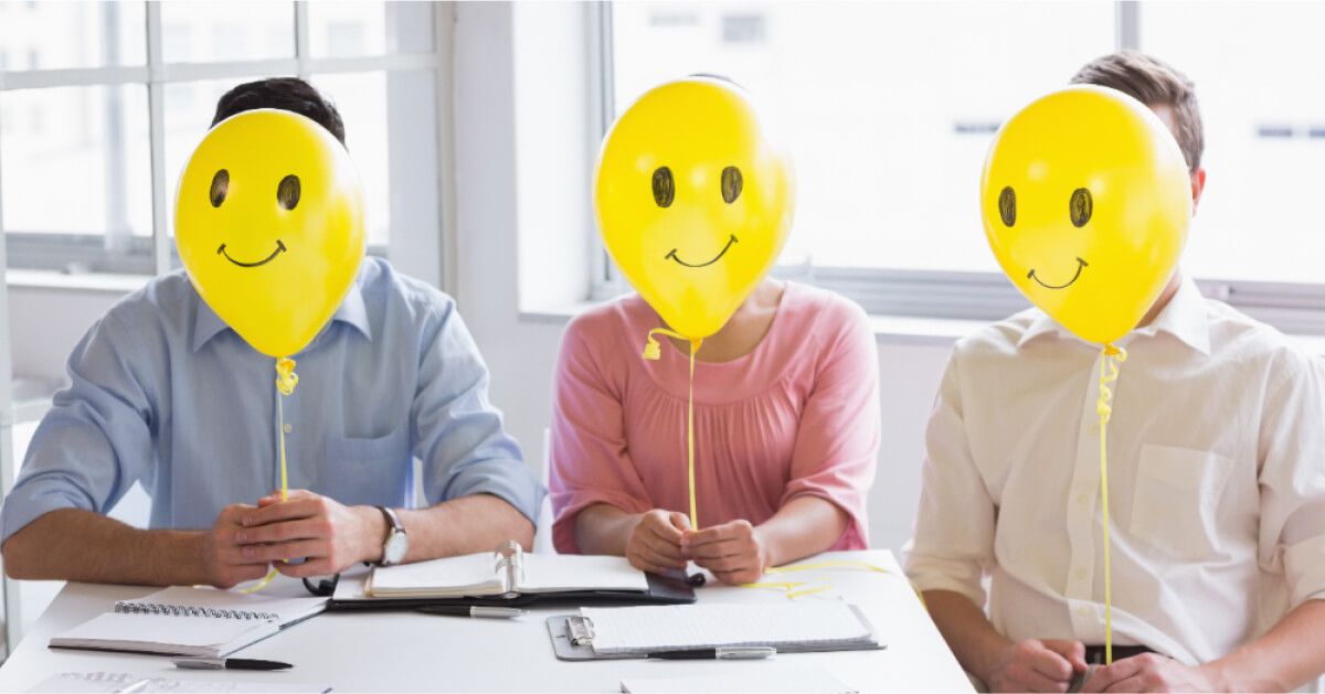 Balloons with happy faces
